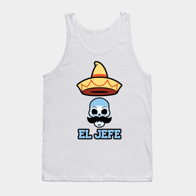 El Jefe Funny The Boss Skull Tank Top by Wardellb